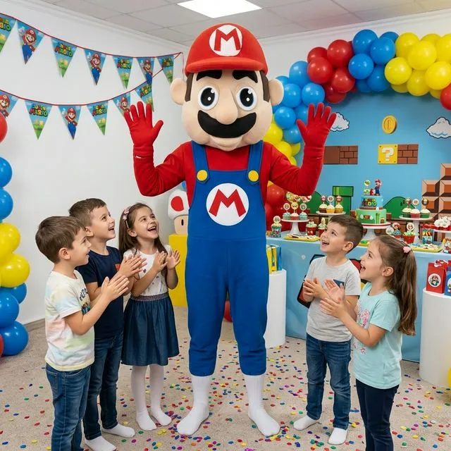 Costum Mascotă Mario animator copii