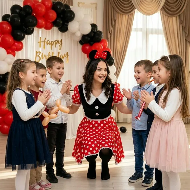 Costum Rochiță Minnie Mouse animator copii