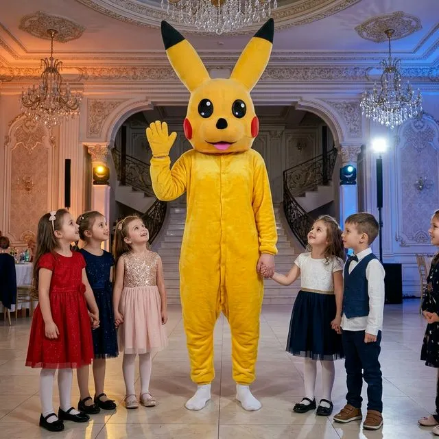 Costum Mascotă Pikachu animator copii