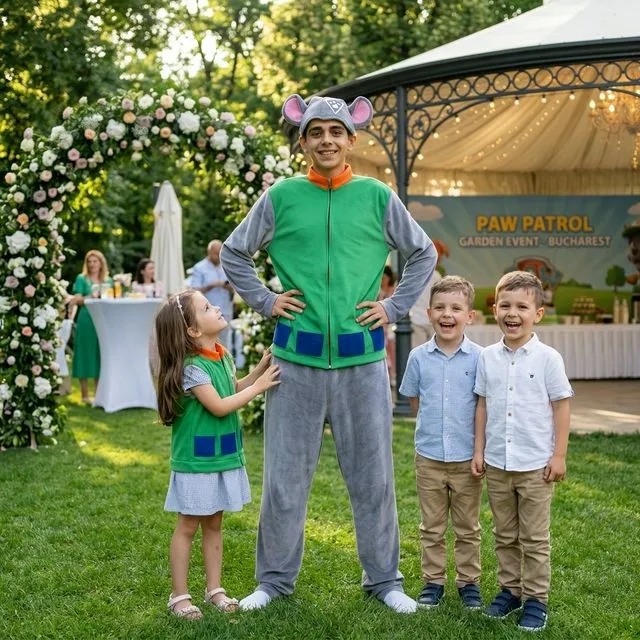 Costum Mascotă Rocky (Patrula Cățelușilor) animator copii