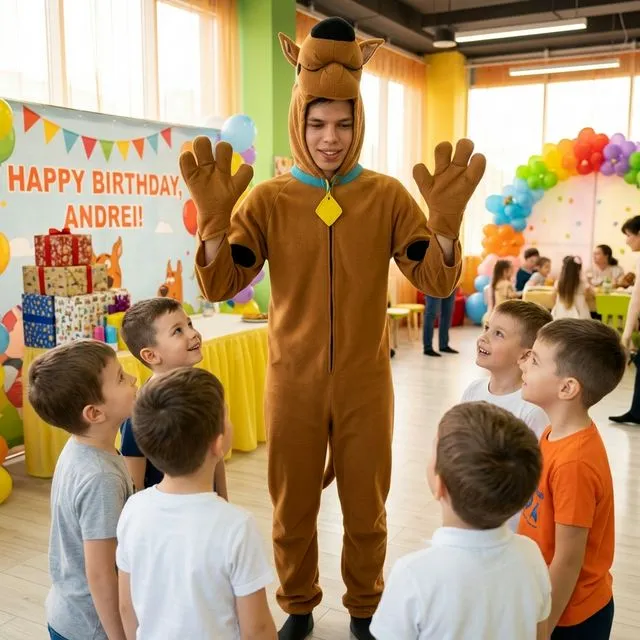 Costum Mascotă Scooby-Doo animator copii