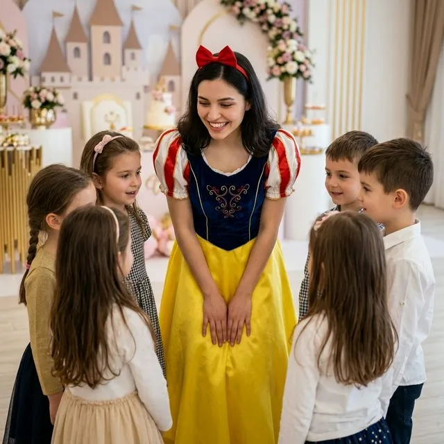 Costum Albă ca Zăpada animator copii