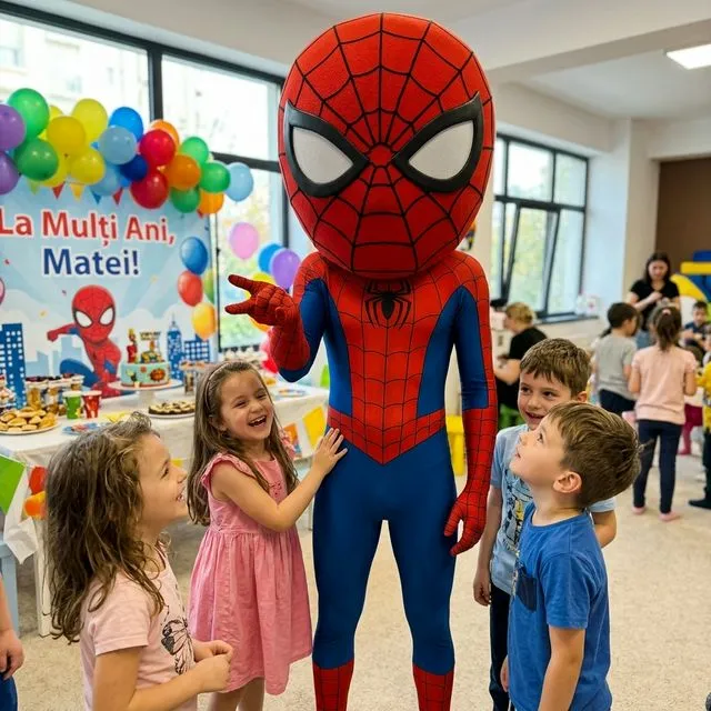Costum Mascotă Spiderman animator copii