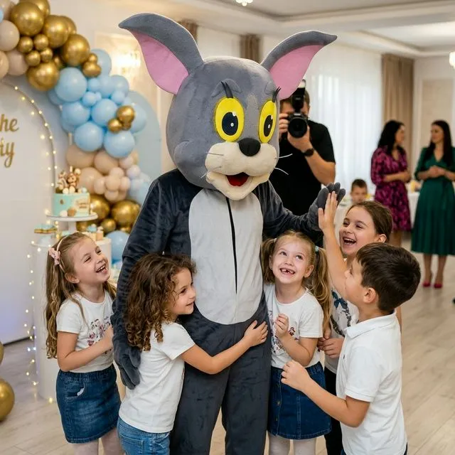 Costum Mascotă Tom (Tom și Jerry) animator copii