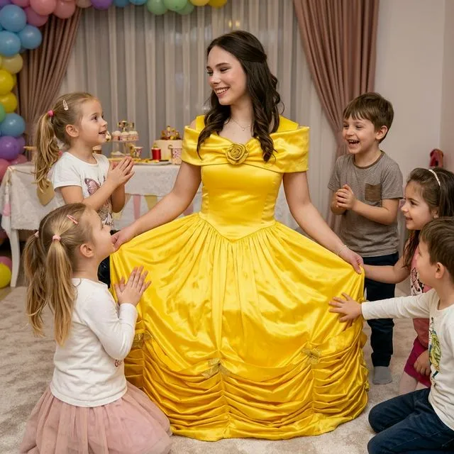 Costum Prințesa Belle animator copii
