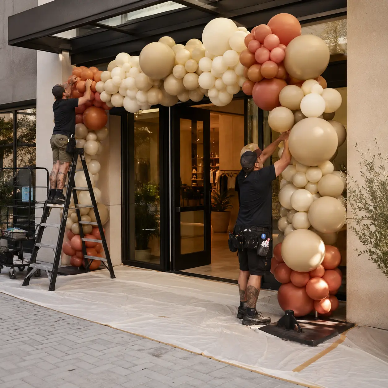 Montaj decor cu baloane