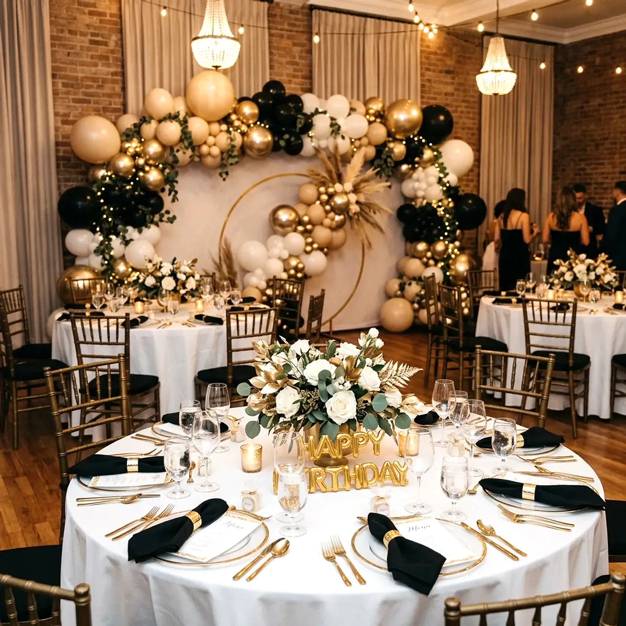 Idei pentru un decor cu baloane în stil luxury — reper vizual 1