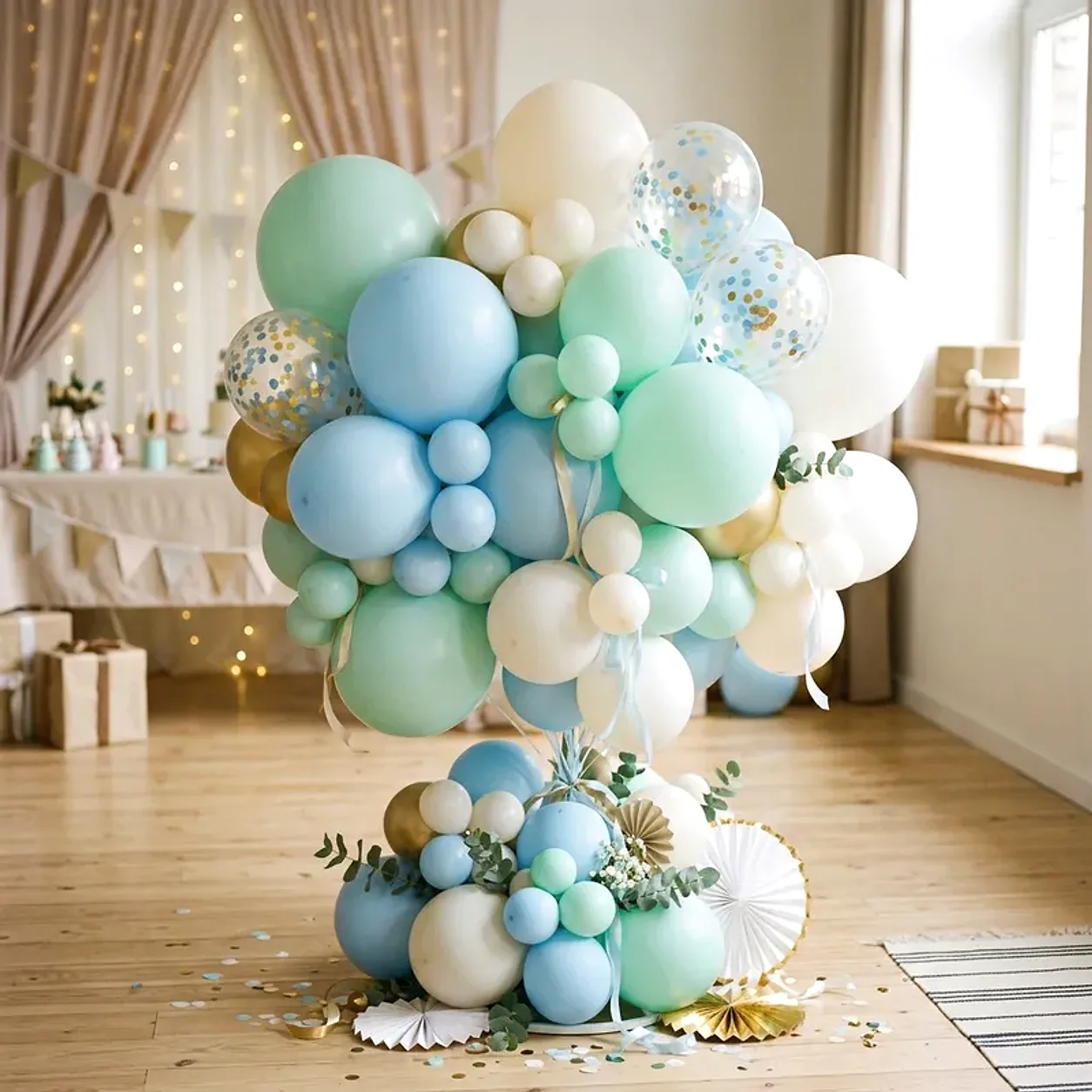 Idei pentru un decor cu baloane roz și auriu — reper vizual 3