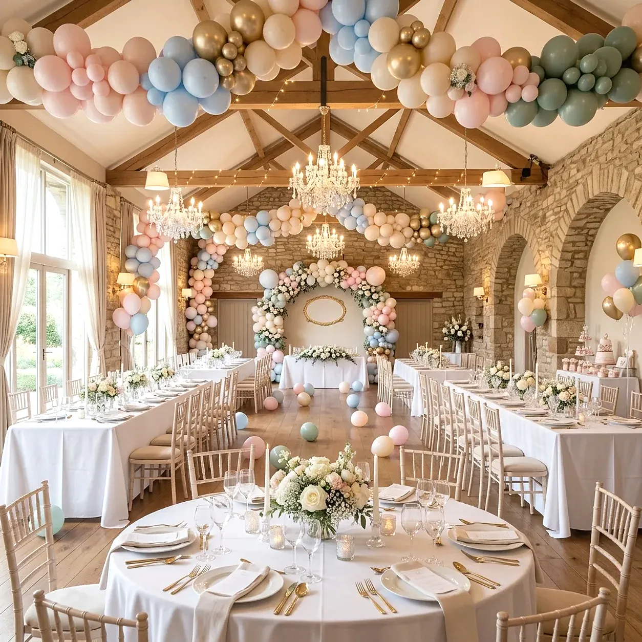 Idei de decor cu baloane pentru baby shower — imagine relevantă din biblioteca KASSIA