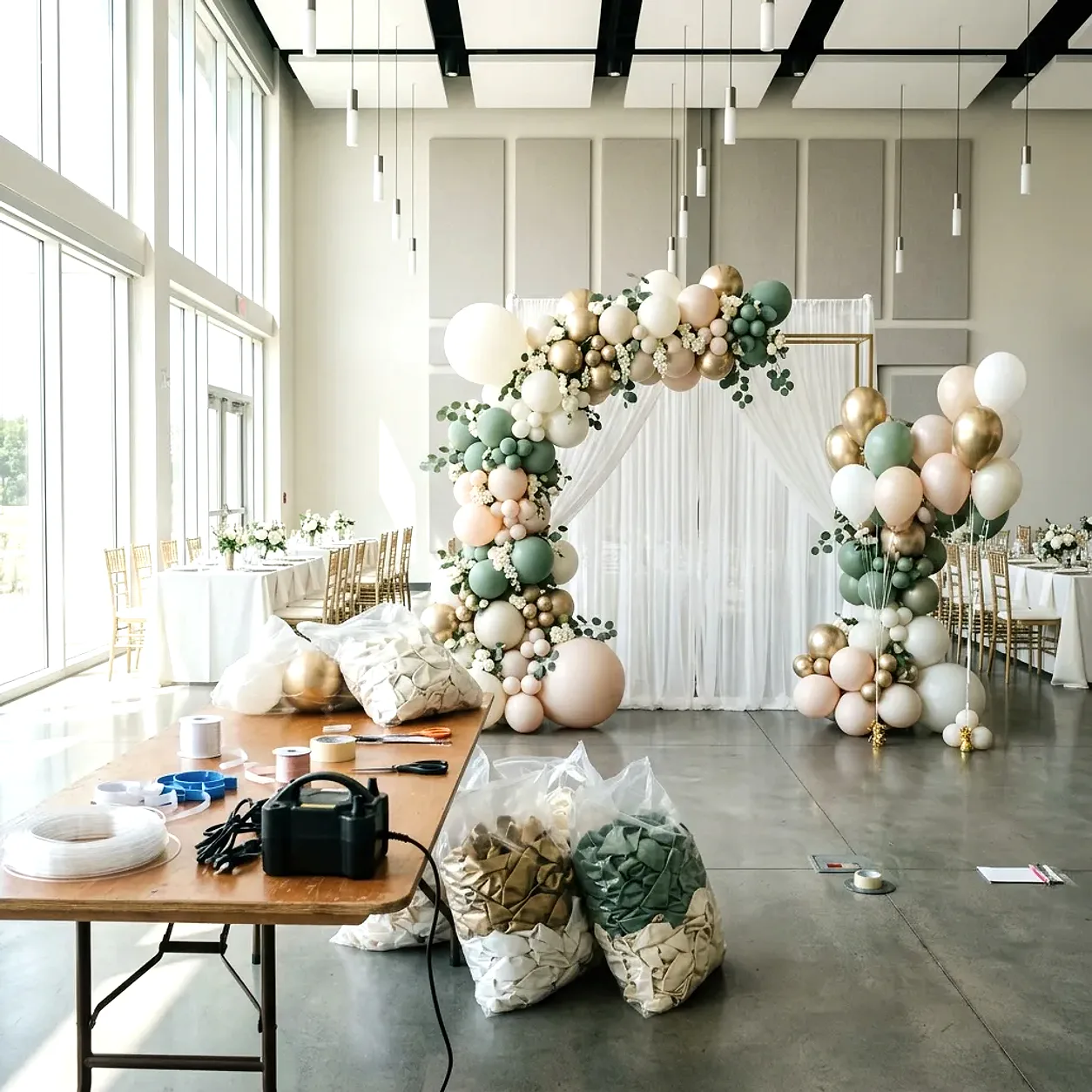 Idei de decor cu baloane pentru gender reveal — imagine relevantă din biblioteca KASSIA