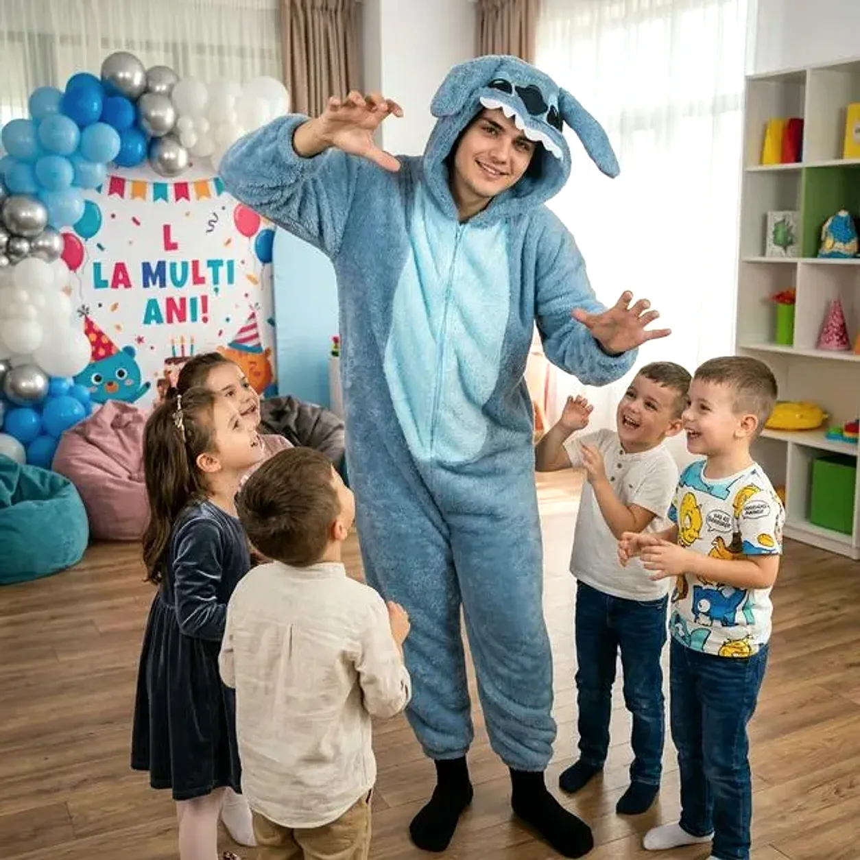 Mascota Stitch pentru petreceri în București — imagine din biblioteca vizuală KASSIA